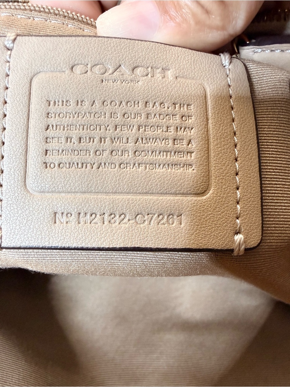 Coach Signature Canvas and Leather Satchel - Khaki/Chalk - Picture 6 of 7